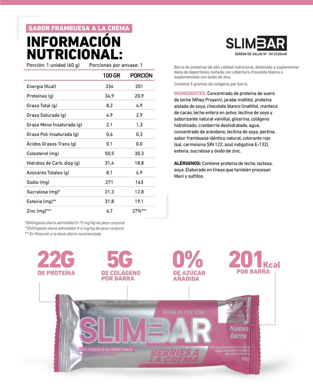imgi_137_INFO-BERRIES-A-LA-CREMA Barra de Proteina 60 gr - Slimbar - Imagen 6