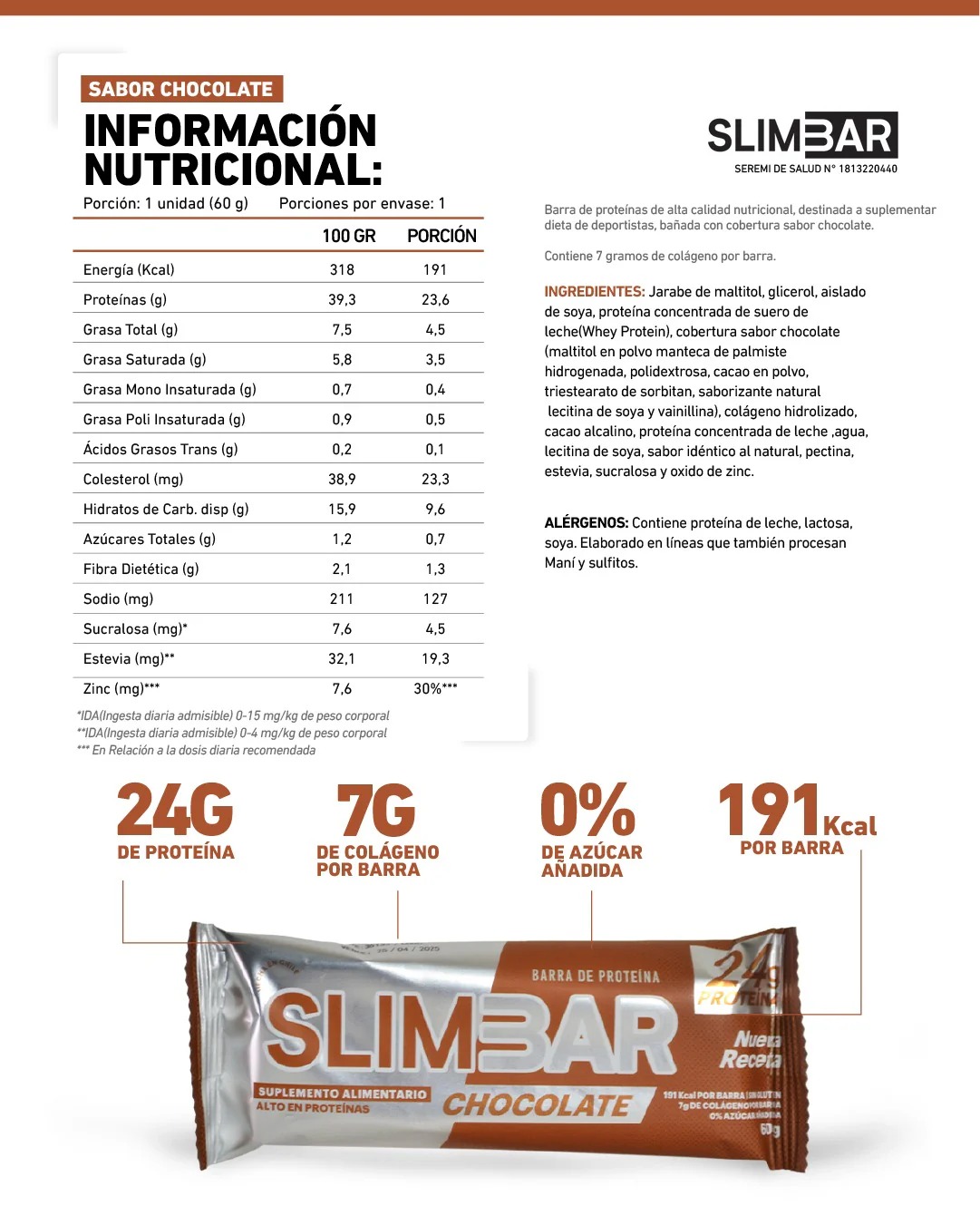 imgi_144_INFO-CHOCO Barra de Proteina 60 gr - Slimbar - Imagen 3