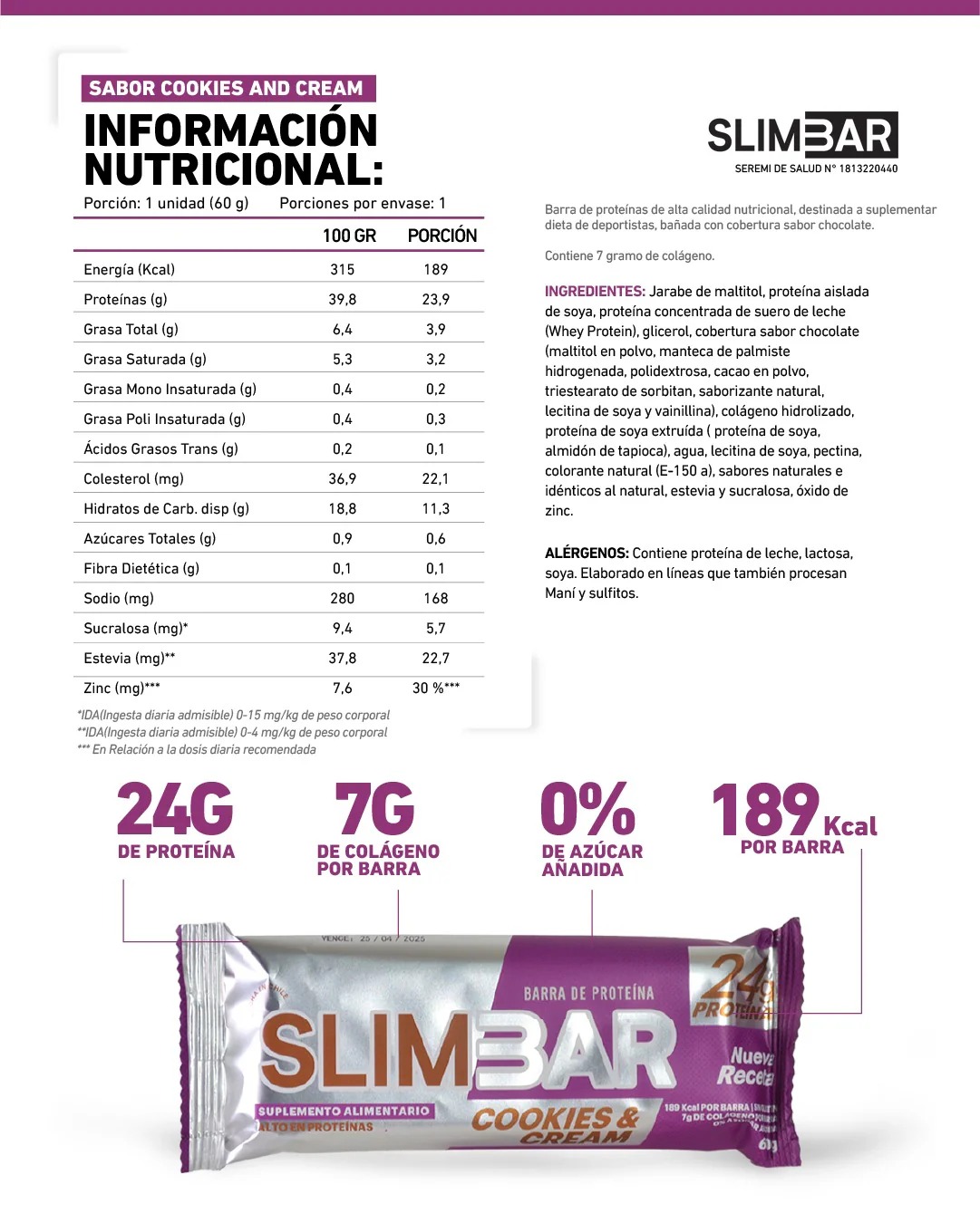 imgi_163_INFO-COOKIES Barra de Proteina 60 gr - Slimbar - Imagen 5