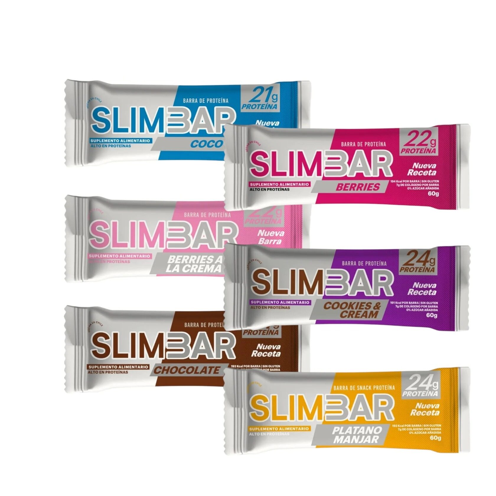imgi_33_PACK-6-BARRAS-SLIMBAR_1 Barra de Proteina 60 gr - Slimbar